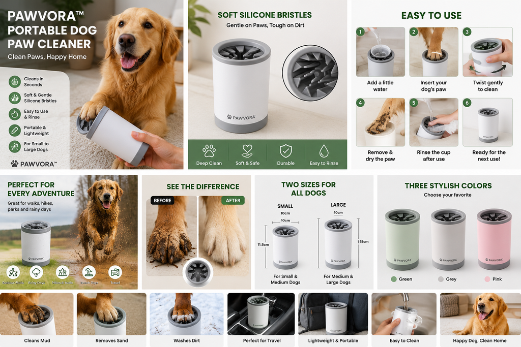 Pawvora™ Portable Dog Paw Cleaner | Soft Silicone Paw Washer